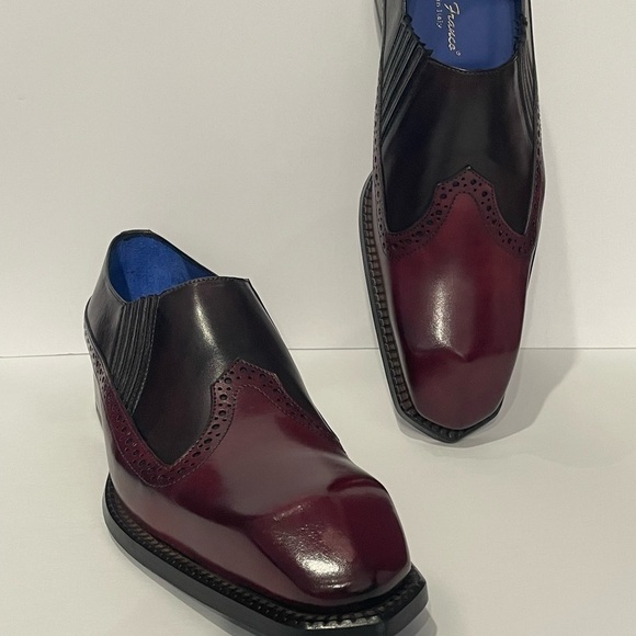 Emilio Franco shoes dressy slip on leather calf burgundy/brown